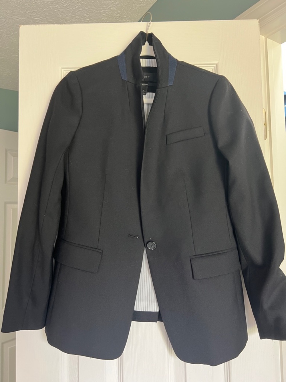 J. Crew Black Blazer with Navy Trim